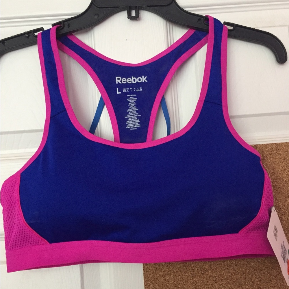 Blue and Pink Sports Bra
